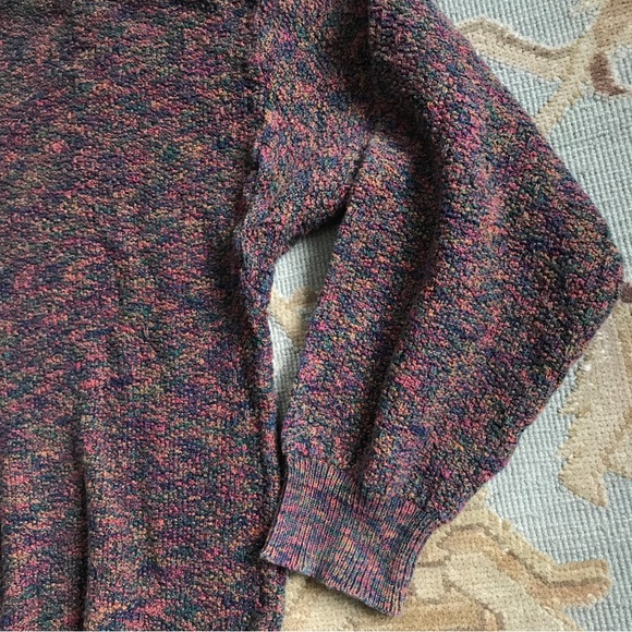 SOLD: Pendleton Sweater Textured Multicolor Made In USA 100% Cotton Womens L - Picture 12 of 14
